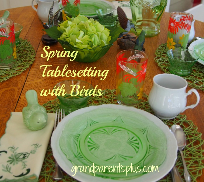 spring tablesetting 017p Spring Tablesetting with Birds
