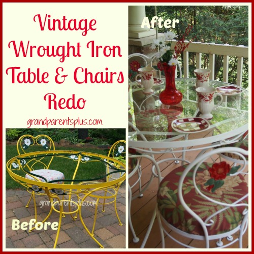 Vintage Wrought Iron Table And Chairs Redo Grandparentsplus Com
