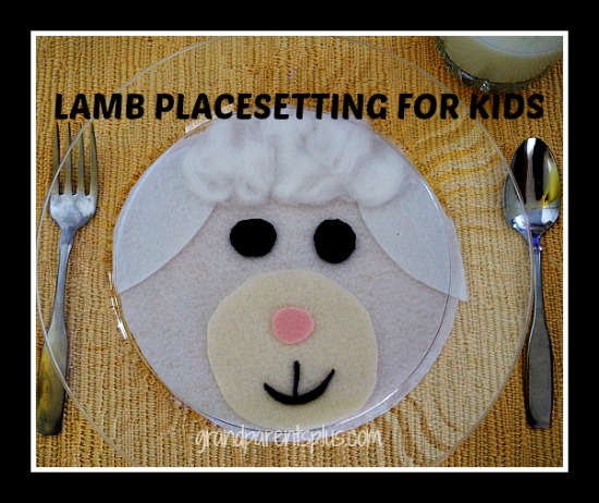 Lamb Placesetting for Kids  grandparentsplus.com