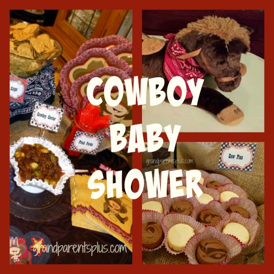 Cowboy themed store baby shower decorations