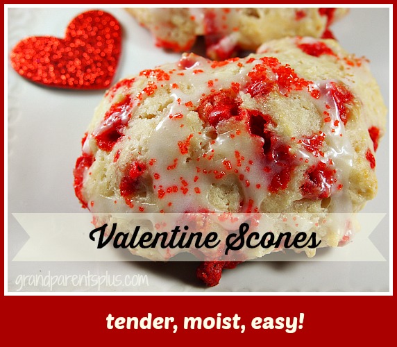 Valentine Scones (quick and easy) grandparentsplus.com