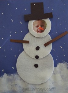 Snowman With Kid's Photo - GrandparentsPlus.com