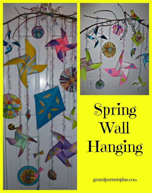 Colorful Spring Wall Hanging #DIY Spring # Craft # Spring