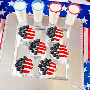 4th of July Flag Cupcakes