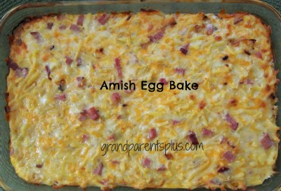 Amish Egg Bake #egg bake #egg casserole #Amish egg bake www.grandparentsplus.com
