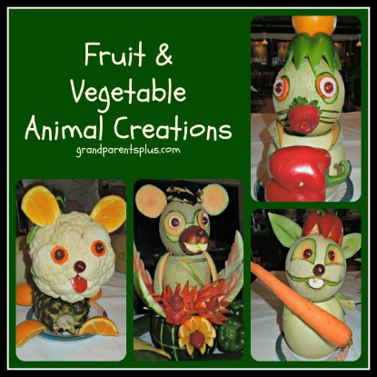 Fruite and Veggie animal creations  #fruit #centerpieces # fruit animals