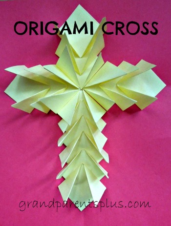 Origami Cross  #cross #Easter #origami www.grandparentsplus.com