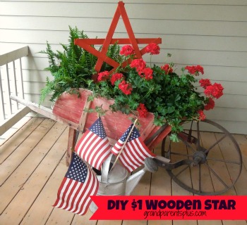 $1 Wooden Star    www.grandparentsplus.com