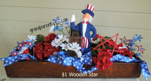 $1 Wooden Star      www.grandparentsplus.com