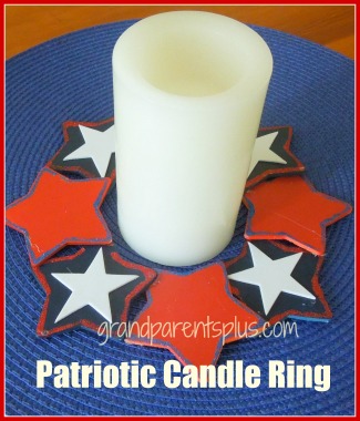 "Patriotic Candle Ring"  www.grandparentsplus.com