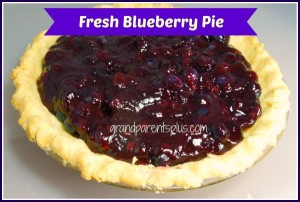 Fresh Blueberry pie    www.grandparentsplus.com
