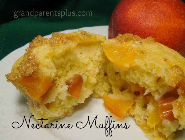 Peach - Nectarine Muffins www.grandparentsplus.com