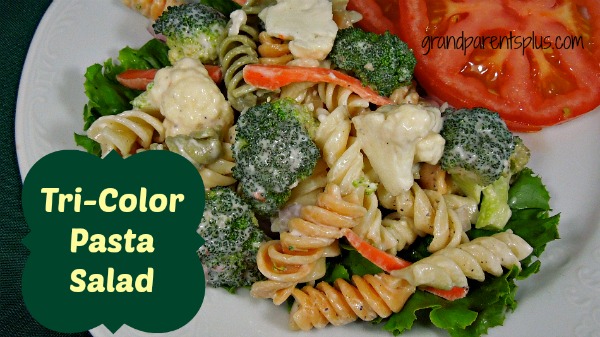 Tri-Color Pasta Salad www.grandparentsplus.com