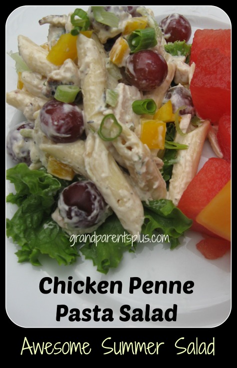 Chicken Penne Pasta Salad www.grandparentsplus.com