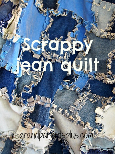 Amazing Denim I Spy Rag Quilt - Upcycle Old Jeans