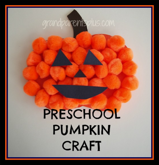 Preschool Pumpkin Craft grandparentsplus.com