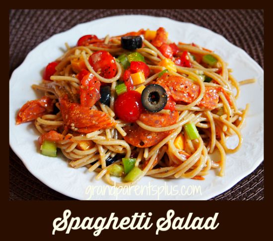 Spaghetti Salad  grandparentsplus.com